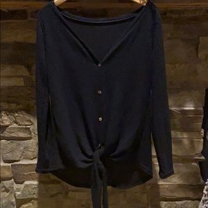 Woman’s black long sleeve shirt